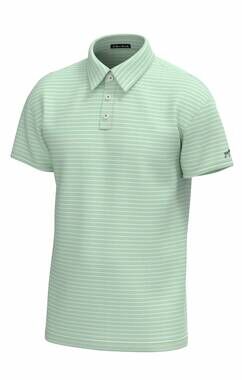NEW SOUTHERN POINT CO. men's horizon stripe performance polo in spring green